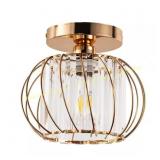 Gold 10-in 1-Light Semi-Flush Ceiling Light