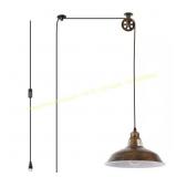 Rust Pendant Light, Bowl Shade, 16.4 ft Cord
