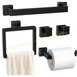 Matte Black Bath Hardware Set, SUS304 Steel