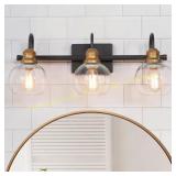 22-in. 3-Light Aged Brass Vanity Light