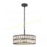 5-Light Black Crystal Chandelier