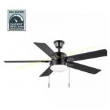 Corwin 52" Matte Black LED Fan w/ Light