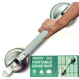Shower Grab Bar with Suction Cups, 19" Silver