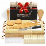 Delamu Sushi Kit: 20-in-1 Bazooka Roller