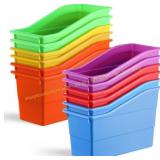 Affrolling 12 Pack Book Bins for Classroom