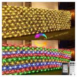 ZAIYW 20x6.6ft Net Lights Dual Color Net Light