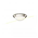 Ceiling Space 10 in. 1-Light Nickel Mount