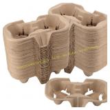 100 Pack 2-Cup Drink Carriers, Pulp Fiber