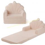 Blissful Diary Kids Couch, 2-in-1 Sofa Beige