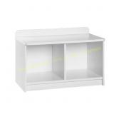 KidSpace 24x17 White 2-Cube Bench Organizer