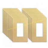 2ct Gold 1-Gang Decorator Wall Plate 20-Pack