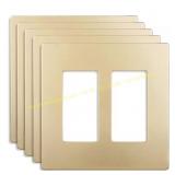 2ct Gold 2-Gang Decorator Rocker Plate (5-Pack)