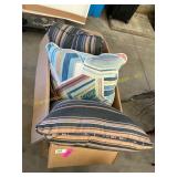 Assorted throw pillows