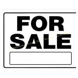 6 ct. Hillman English White For Sale Sign 20x24 in
