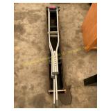 Wooden planter, crutches