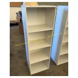 White book shelf