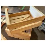 2 ct. wooden boxes