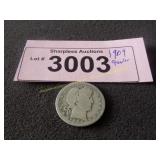 1904 Barber silver quarter