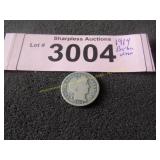 1914 Barber silver dime