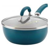 Rachael Ray Nonstick Saute Pan, 3Q Teal