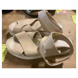 8.5M Franco Sarto Leather Platform Sandals