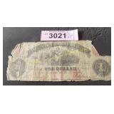 Civil War 1962 confederate paper bill