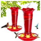 Gbekery 10 oz Glass Hummingbird Feeders (2)