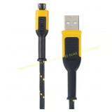 DeWalt Micro to USB Cable 6 ft. Black/Yellow