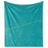 Lunarable Abstract Throw Blanket, Teal 50"x60"