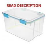 4Ct Sterilite 54-Quart Gasket Box with Lid, Blue