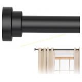 Black Curtain Rods 28-48" Rod with Bracket