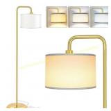 64.1 in Gold Arc Floor Lamp with Shade