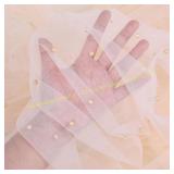 Pearl Tulle Fabric, 10 Yards, Champagne Lace, slee