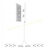Sleek Socket 8 ft. Power Strip White 6 outlets