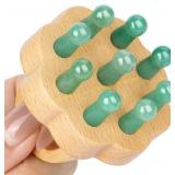 ideayard Jade Massage Comb with Wide Tooth, head s