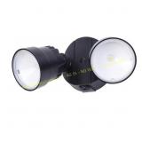 2-Light Black Outdoor LED Flood Light