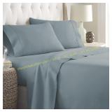 Danjor Linens Spa Blue Queen Sheets Set - 6 pc