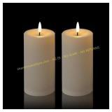 Solar Candles Outdoor Waterproof, Ivory 2-Pack