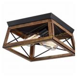 Farmhouse Barnwood & Matte Black Light