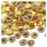 PATIKIL 12mm Flower Claw Pearls, 100 Pcs Brown, he
