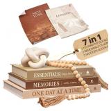 JULZEN Set of 3 Faux Books for Home Decor