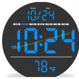 Digital Wall Clock with Large LED Display