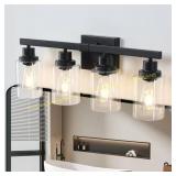 MENCOLULU 24" 4-Light Black Vanity Fixture