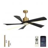 52 in LED Smart Ceiling Fan with Light Remote