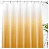 OLANLY Yellow Ombre Shower Curtain 72x72