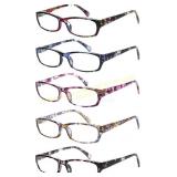 Kerecsen 5 Pairs Reading Glasses Spring Hinges
