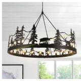 Chandelier Wagon Wheel Farmhouse Chandelier