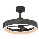 Alton 24" Indoor Black Wood Ceiling Fan