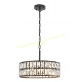 5-Light Black Crystal Chandelier