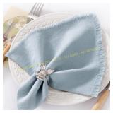DeZerlor 12 Pack Linen Napkins 17x17"